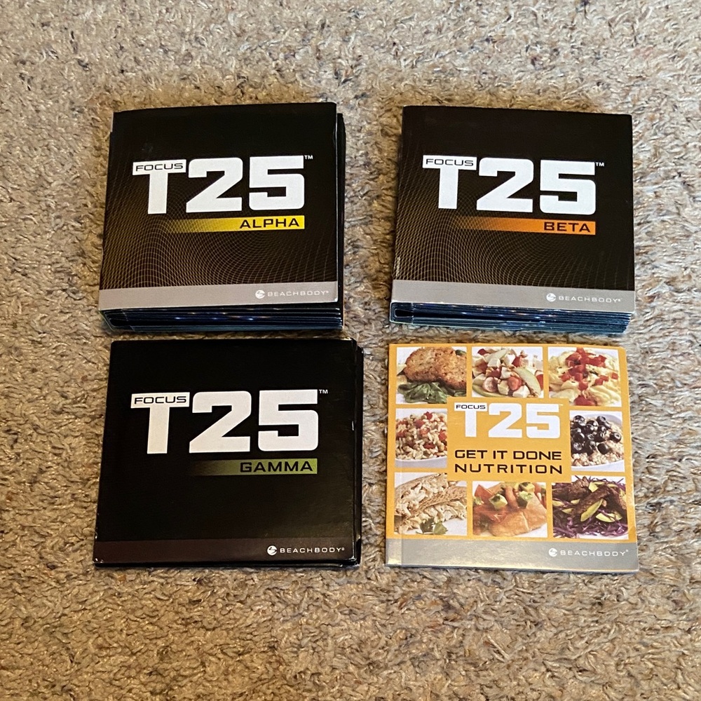 Beachbody T25 Alpha Beta Gamma Set with Nutrition Guide
